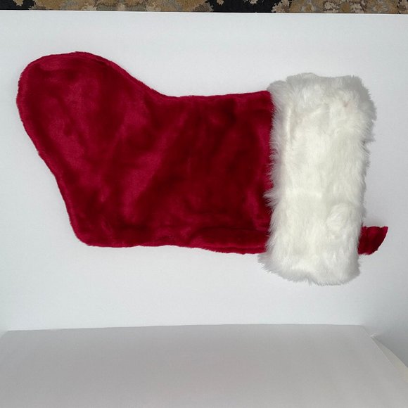 HALCO CHRISTMAS BURGUNDY PLUSH 21" STOCKING DECORATION COSTUME NEW - Picture 3 of 3